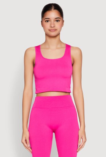 Grommet Side Cropped Tank Top
