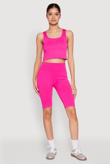 Grommet Side Biker Shorts