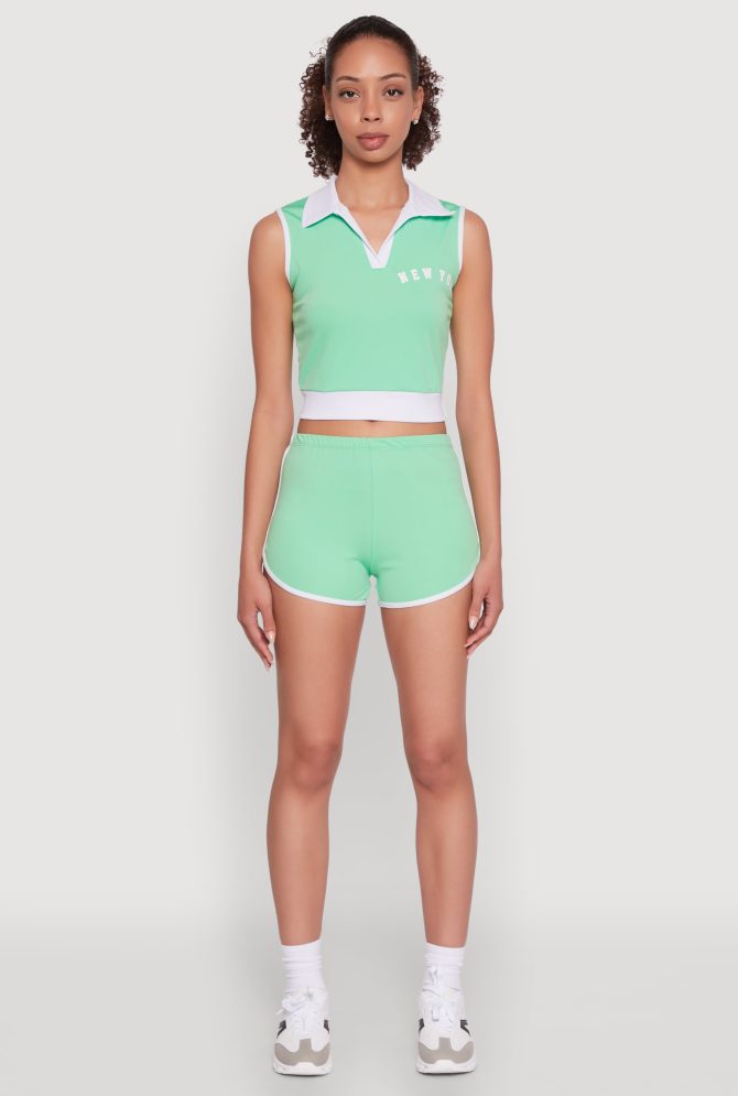Trendy Contrast Trim Dolphin Shorts - Image 2