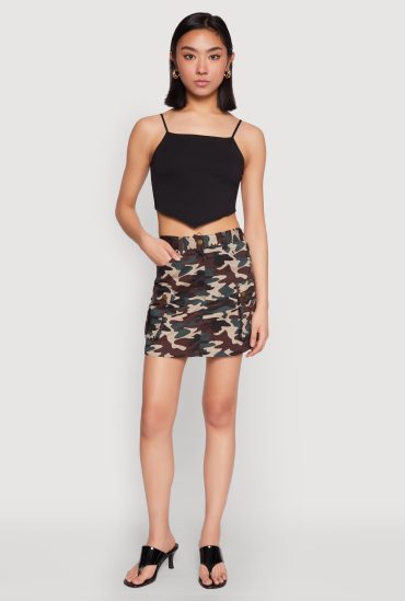 Camouflage Cargo Skirt