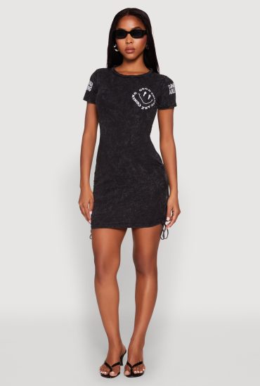 Mineral Wash Good Things Are Coming T Shirt Dress