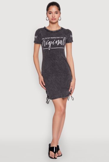 Im Not Perfect But Im Original Ruched Dress