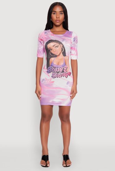 Bossy and Savage Graphic T Shirt Dress