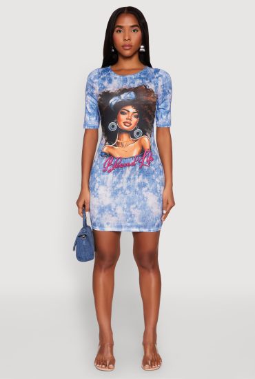 Blessed Life Graphic T Shirt Dress