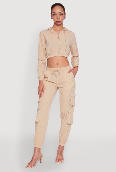 Reflective Trim Cargo Pocket Joggers