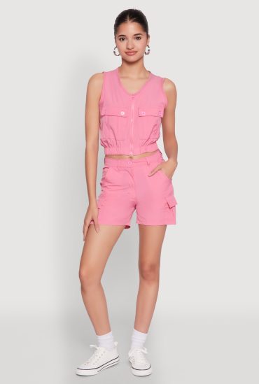 Nylon Cargo Shorts