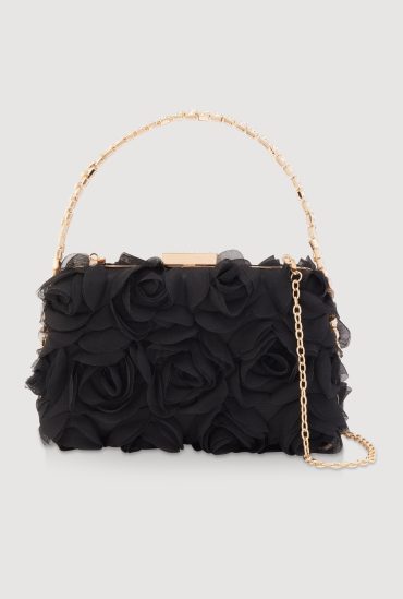 Tulle Rose Convertible Crossbody Handbag