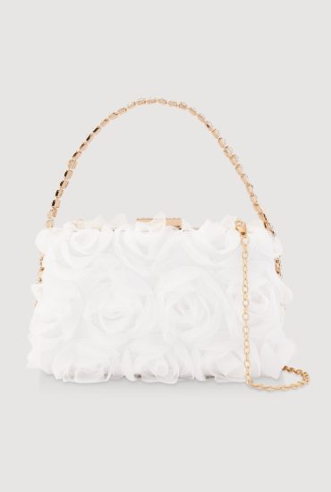 Tulle Rose Convertible Crossbody Handbag