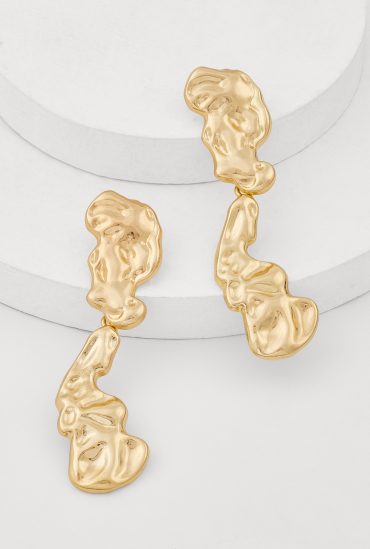 Metallic Molten Drop Earrings