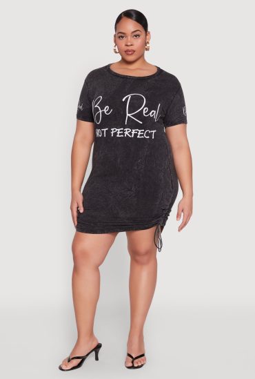Plus Size Mineral Wash Be Real Not Perfect Dress