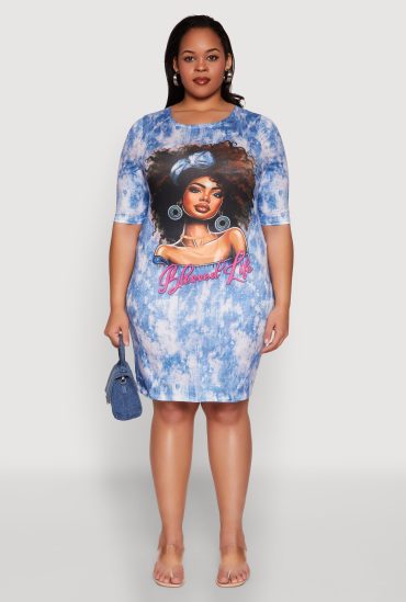 Plus Size Blessed Life Graphic Dress