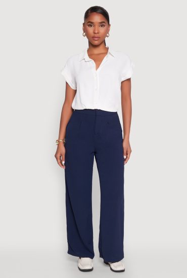 Iris Twist Hem Cropped Shirt