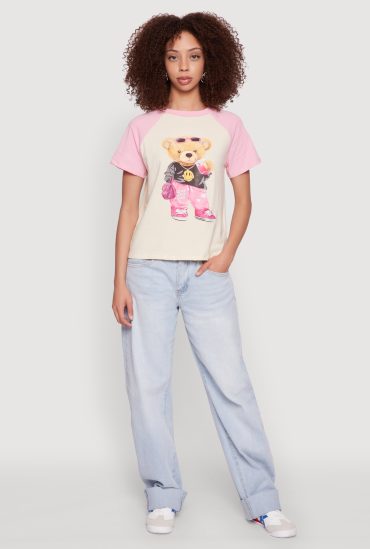 Bear Graphic Raglan Tee