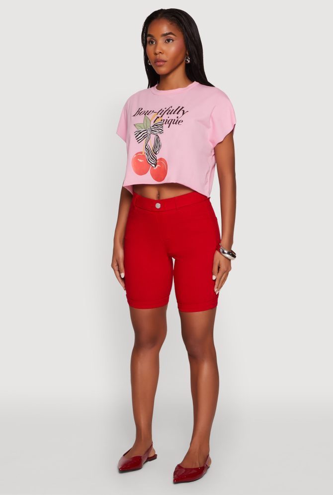Bowtifully Unique Boxy Cropped Graphic Tee - Image 5