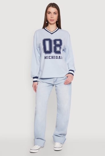 Almost Famous Varsity Graphic Long Sleeve Top