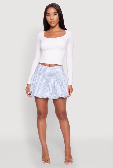 Gingham Bubble Skirt