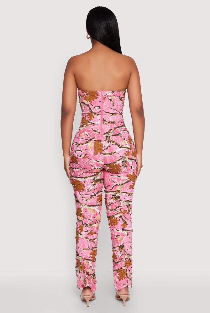 Forest Camo Tube Jumpsuit with Stacked Slim Leg Fit - Image 5
