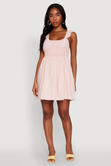 Haute Monde Ruffled Strap Babydoll Sundress
