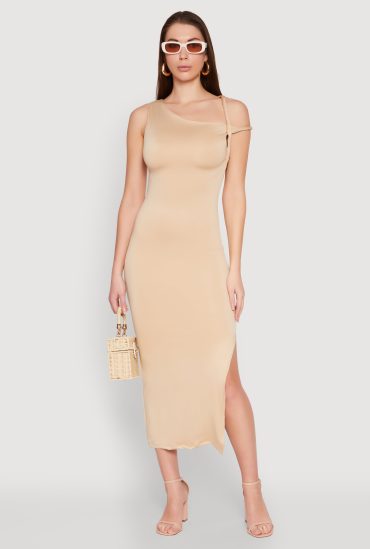 Iris Twisted One Shoulder Midi Dress