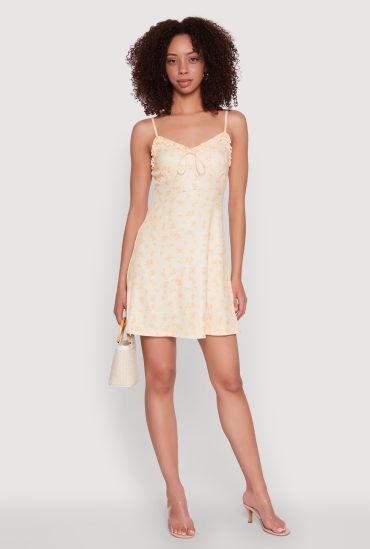 Madden Girl Ditsy Floral V Neck Cami Dress