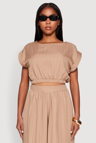 Shadow Stripe Crop Top