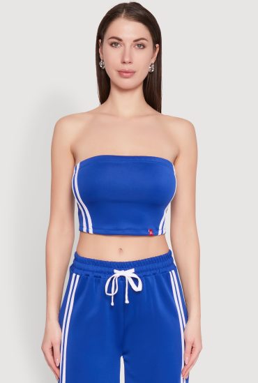 Varsity Stripe Cropped Tube Top