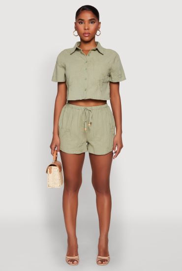 Haute Monde Starfish Decorative Stitch Shorts