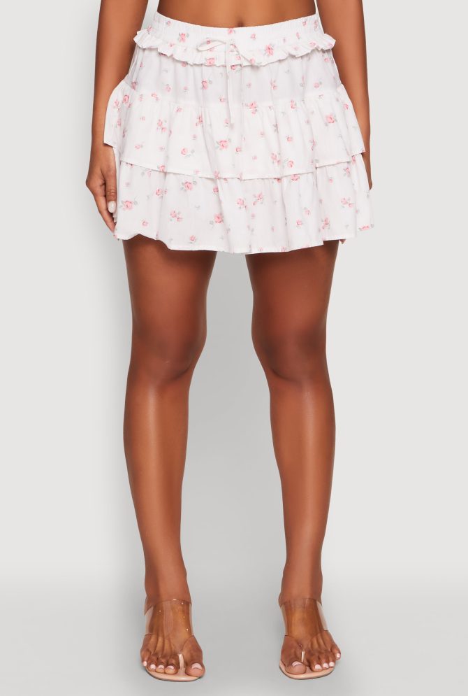 Iris High Waist Tiered Mini Skirt - Image 3