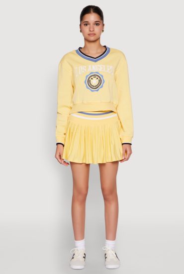 Varsity Striped Waistband Tennis Skirt