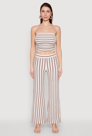 Striped Wide Leg Pants