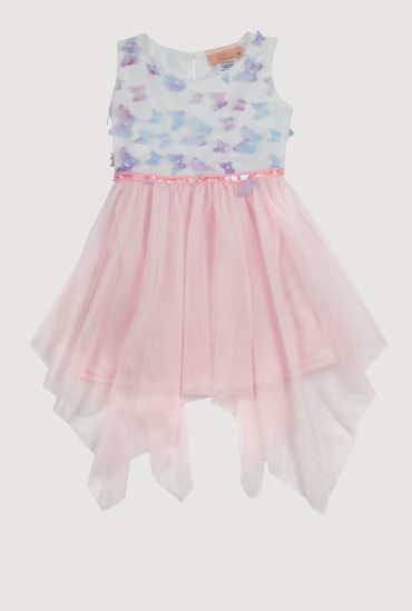 Toddler Girls 3D Butterfly Sequin Trim Tutu Dress