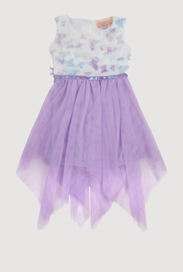 Toddler Girls 3D Butterfly Sequin Tutu Dress