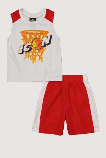 Toddler Boys Icon Basketball Graphic Tee and Shorts