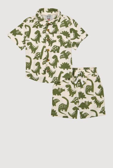 Toddler Boys Dinosaur Shirt and Shorts