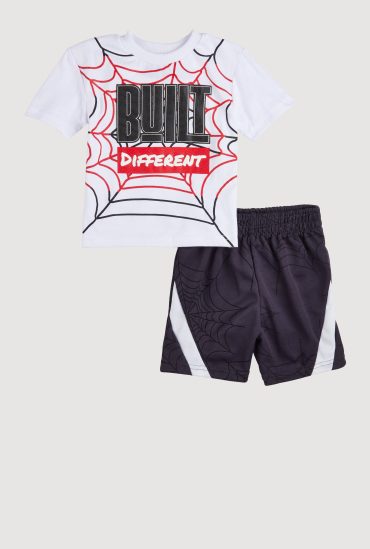 Toddler Boys Built Different Tee and Shorts