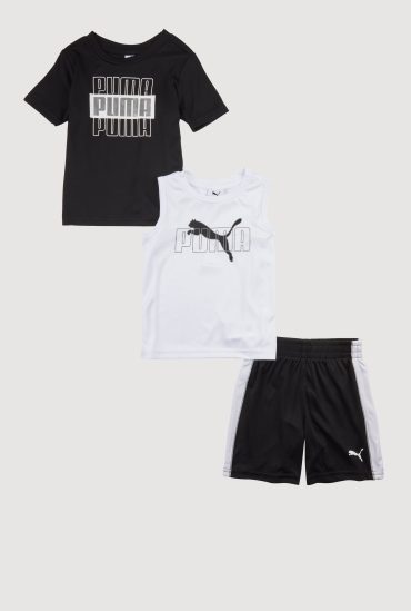 Baby Boys 12-24M Puma Graphic Tops and Jersey Mesh Shorts Set