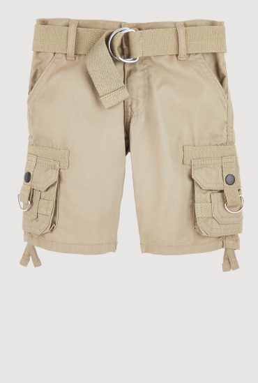 Toddler Boys D Ring Belted Cargo Shorts