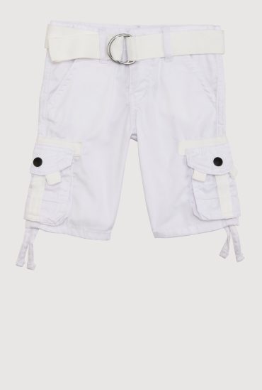 Toddler Boys Cargo Pocket Belted Shorts