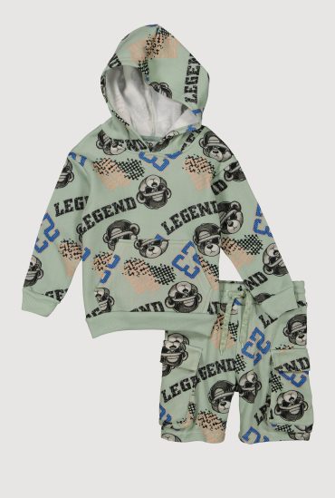 Toddler Boys Legend 23 Printed Hoodie and Sweatshorts