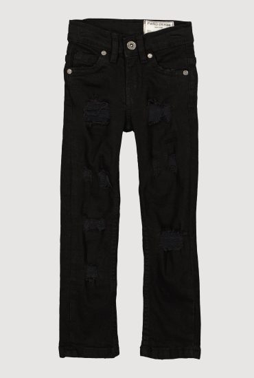 Toddler Boys Patch and Repair Distressed Skinny Jeans