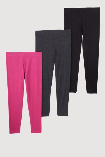Little Girls Assorted Leggings 3 Pack