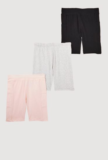Girls Basic Biker Shorts 3 Pack