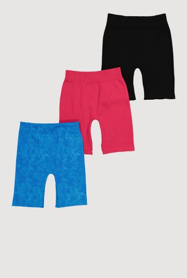 Girls Seamless Assorted Bike Shorts 3 Pack