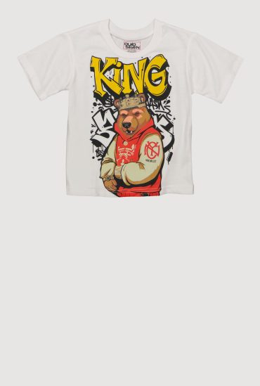 Little Boys King Graffiti Graphic Tee