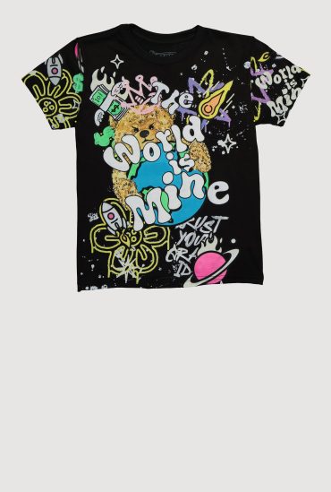 Boys The World Is Mine Graphic T Shirt