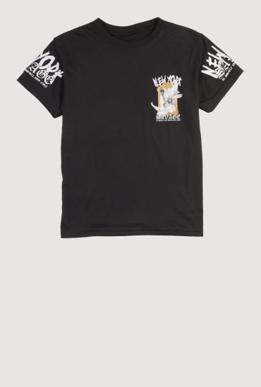 Boys New York Savage Graphic Crew Neck Tee