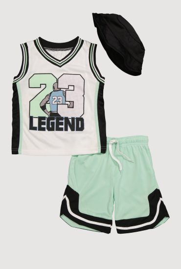 Little Boys 23 Legend Tank Top and Shorts 3 Piece Set