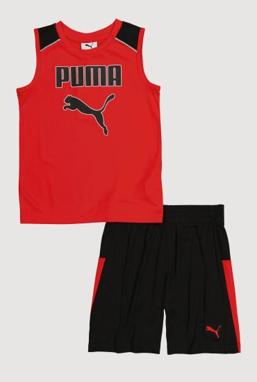Little Boys Puma Tank Top and Athletic Shorts