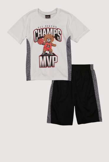 Boys Champs MVP Graphic Tee and Shorts