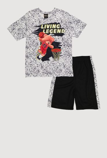 Boys Living Legend Bear Tee and Shorts